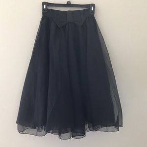 Black Tulle Skirt with Bow